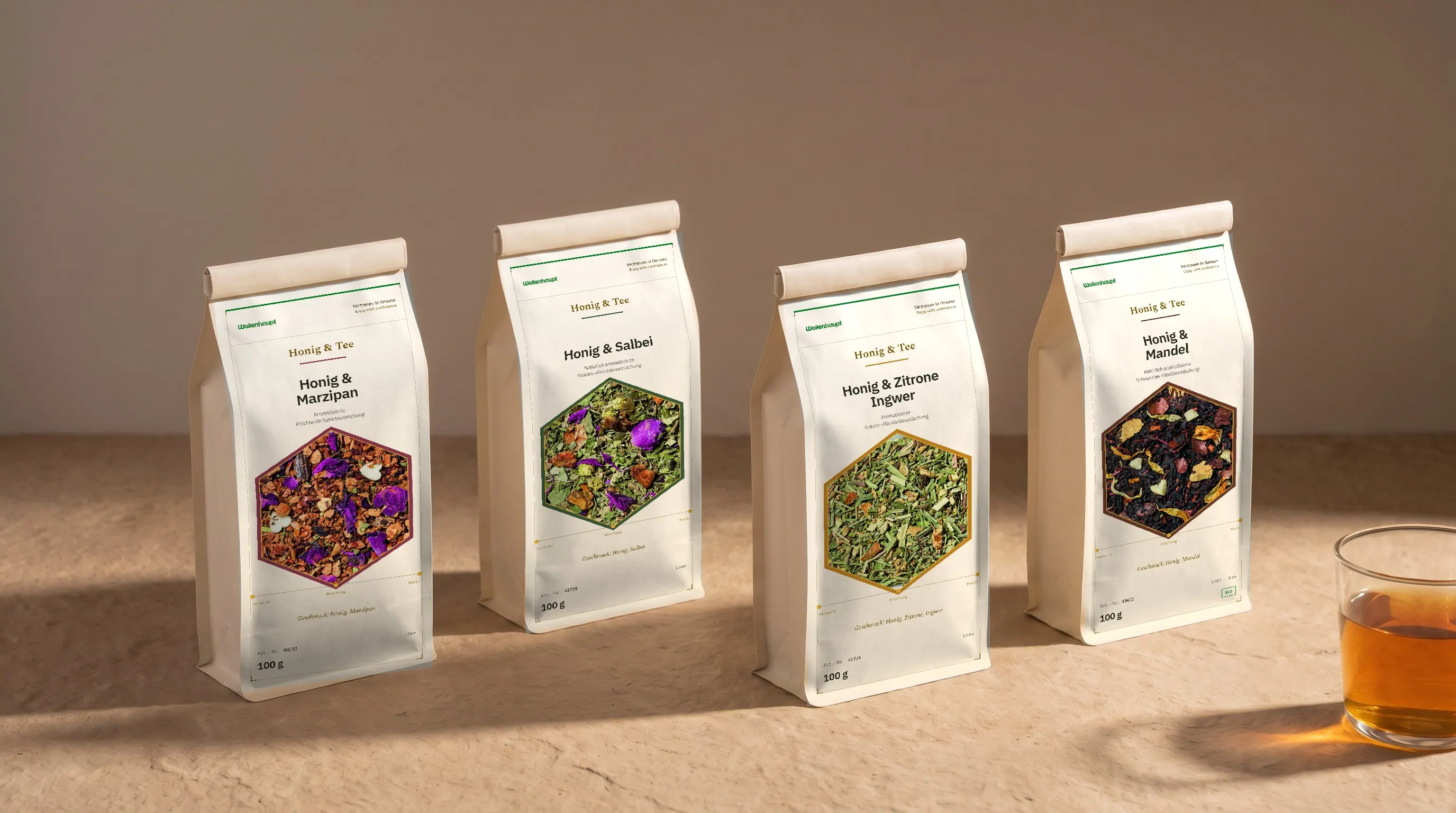 Wollenhaupt honey tea range hero