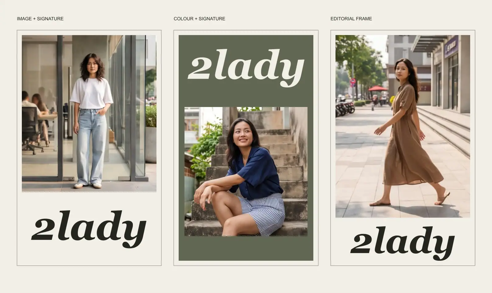 2lady image and typography compositions