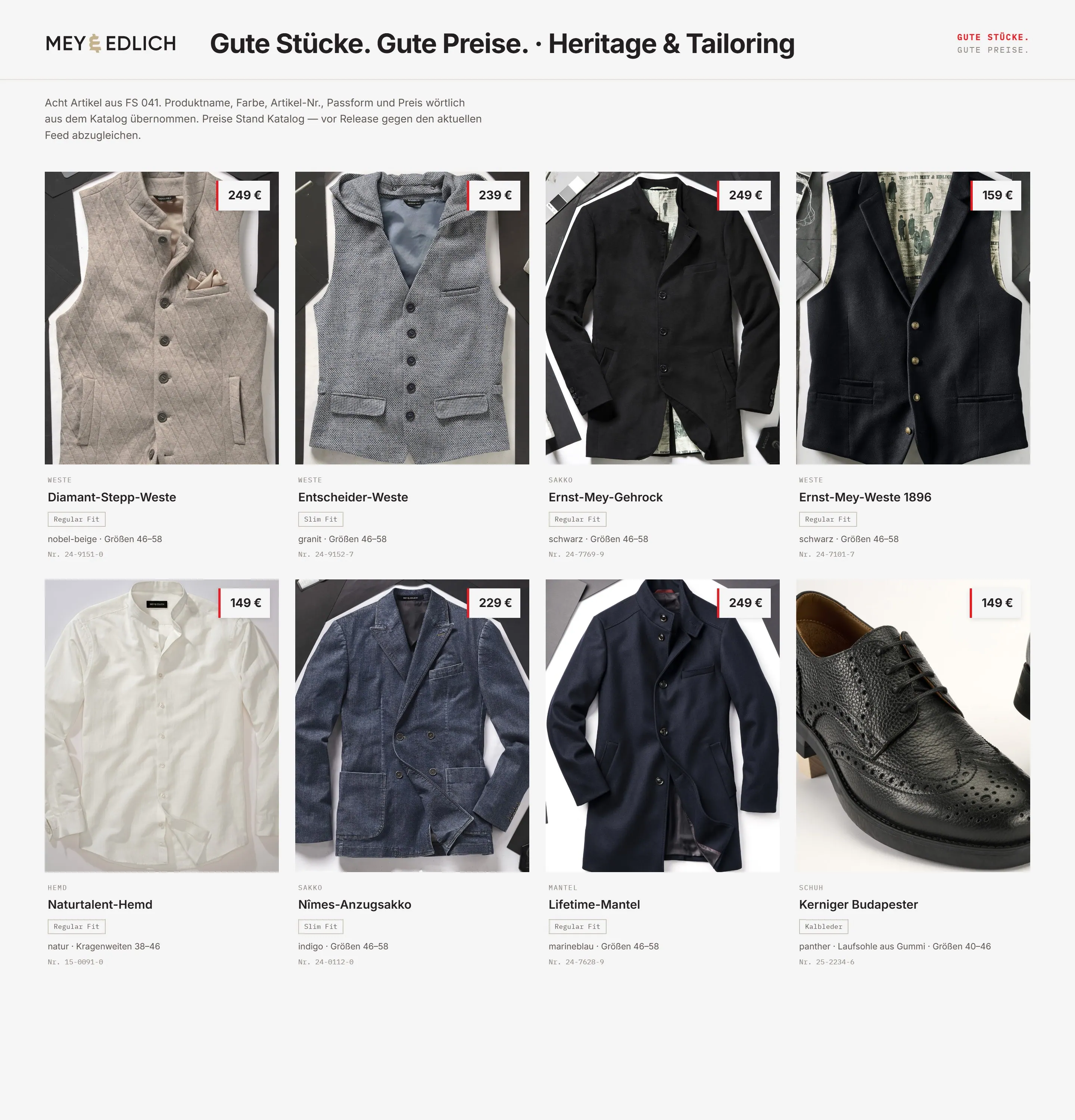Eight-product campaign system