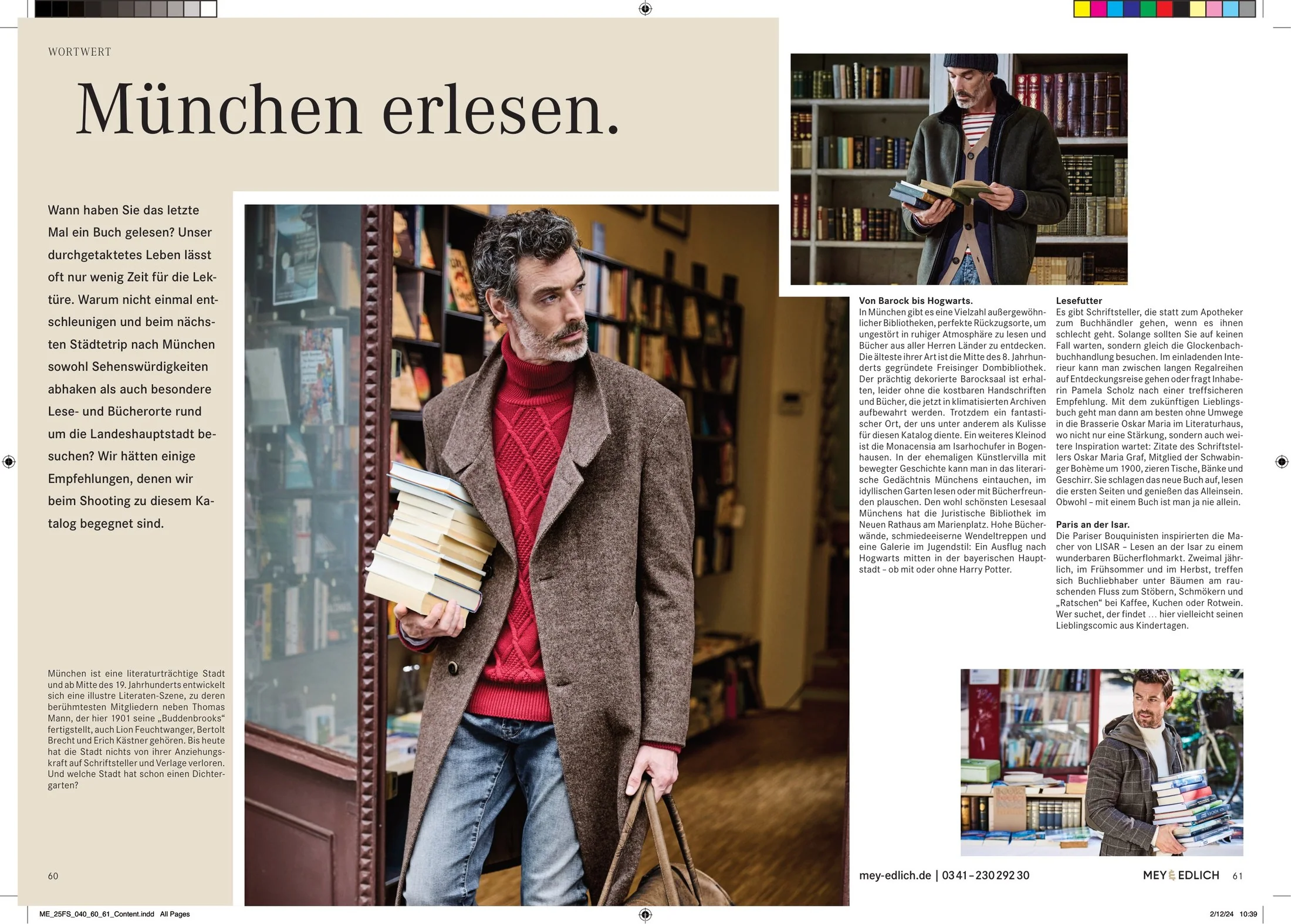 Catalogue layout by Phúc Trần / „München erlesen.“ Munich, well read. Editorial feature
