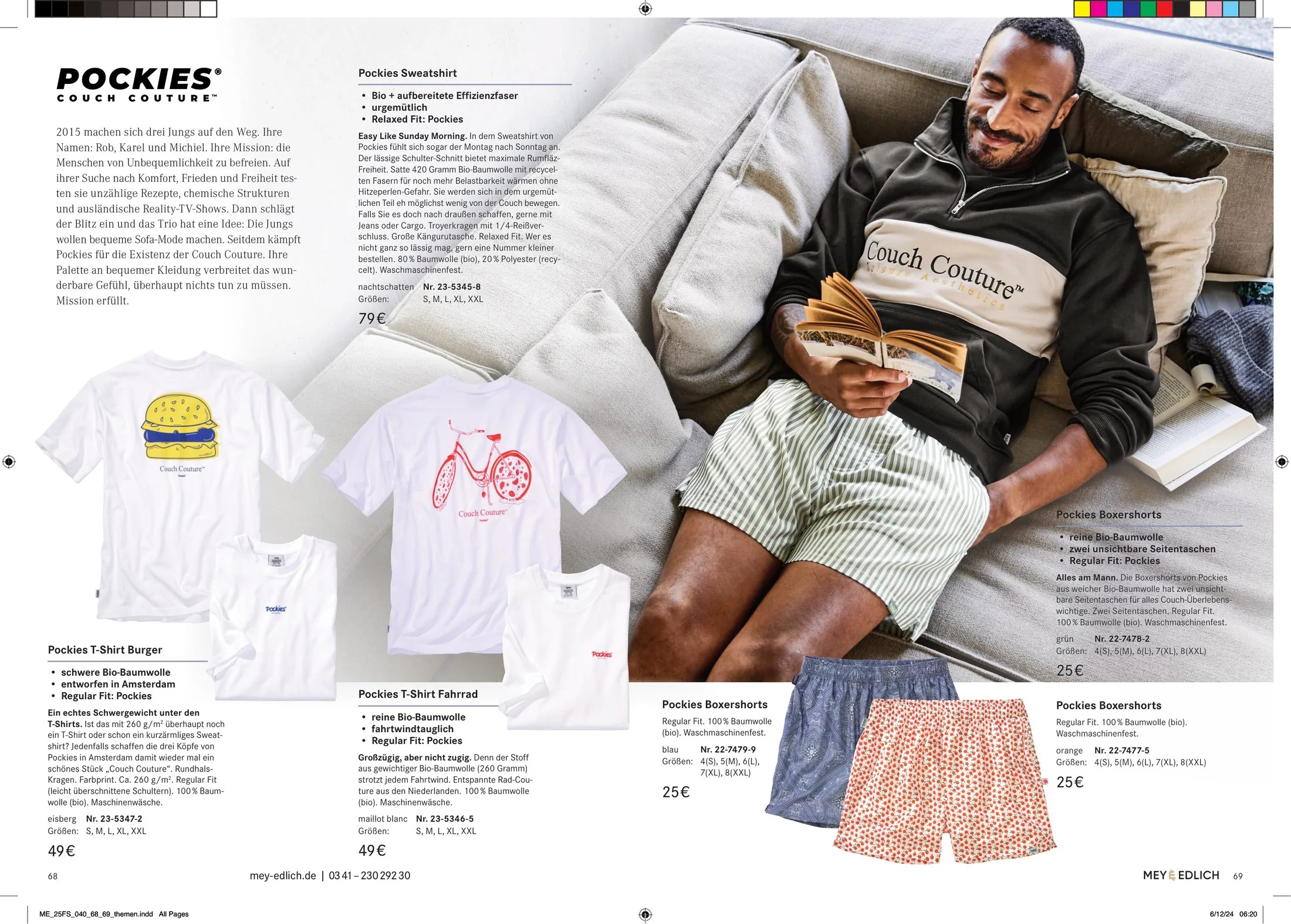 Catalogue layout by Phúc Trần / Pockies Couch Couture. Loungewear