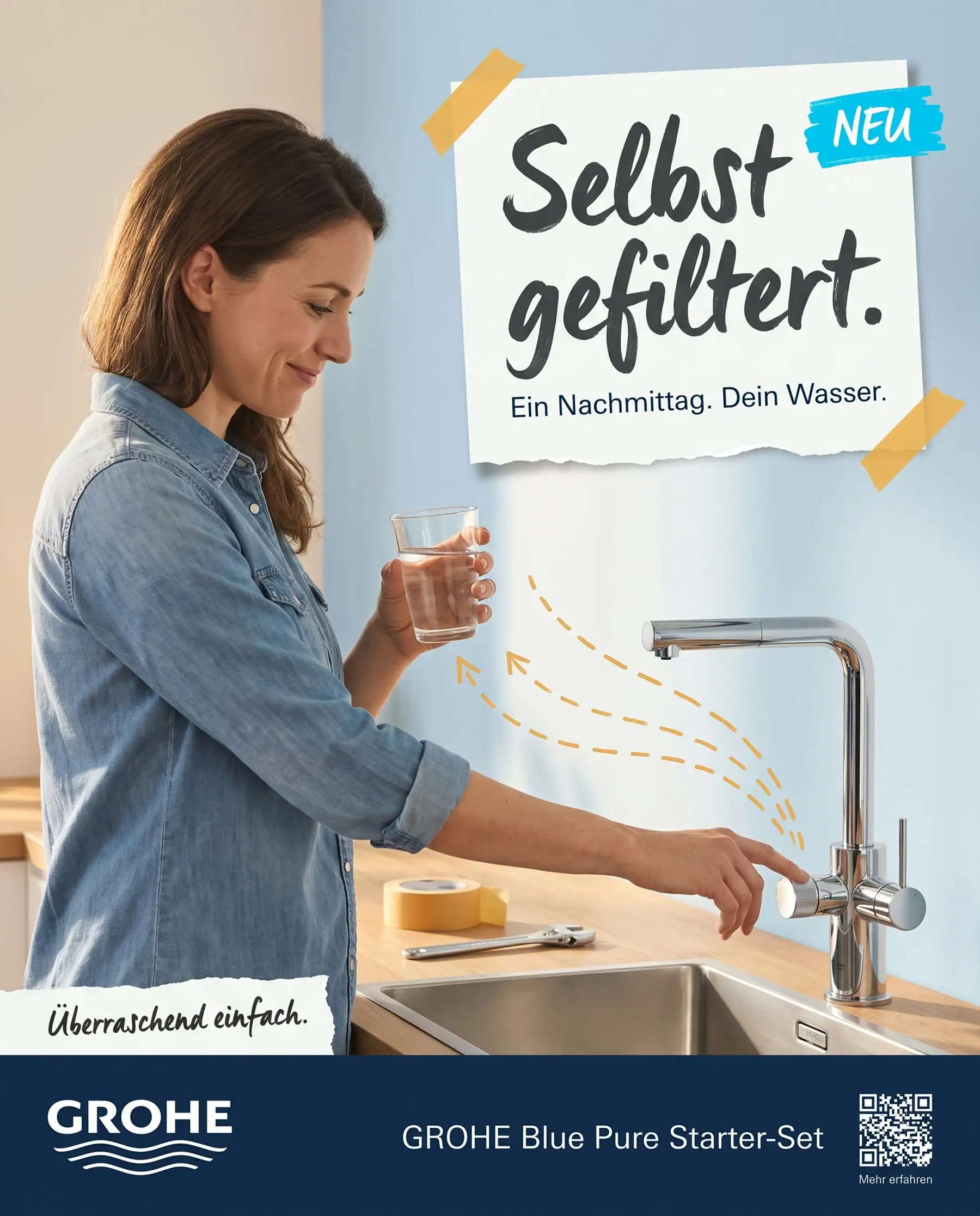 QuickFix campaign key visual with torn-paper headline