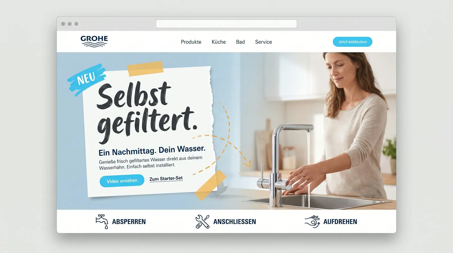 QuickFix campaign website hero